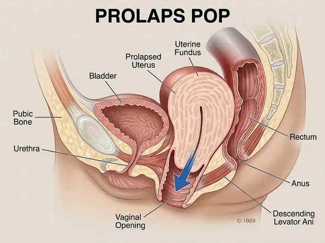 Vaginální prolaps (pokles dělohy, močového měchýře)